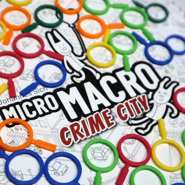 12x clue markers for MicroMacro boardgame