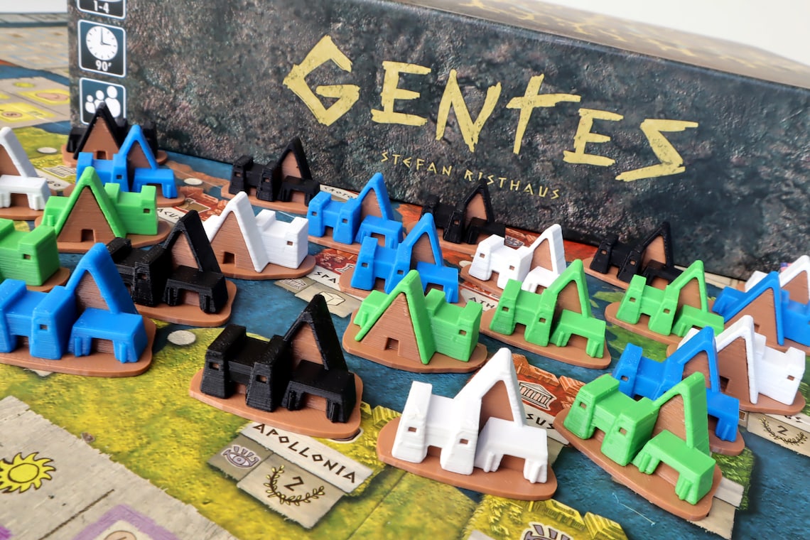 3D Printed City Components for Gentes (24 pcs)