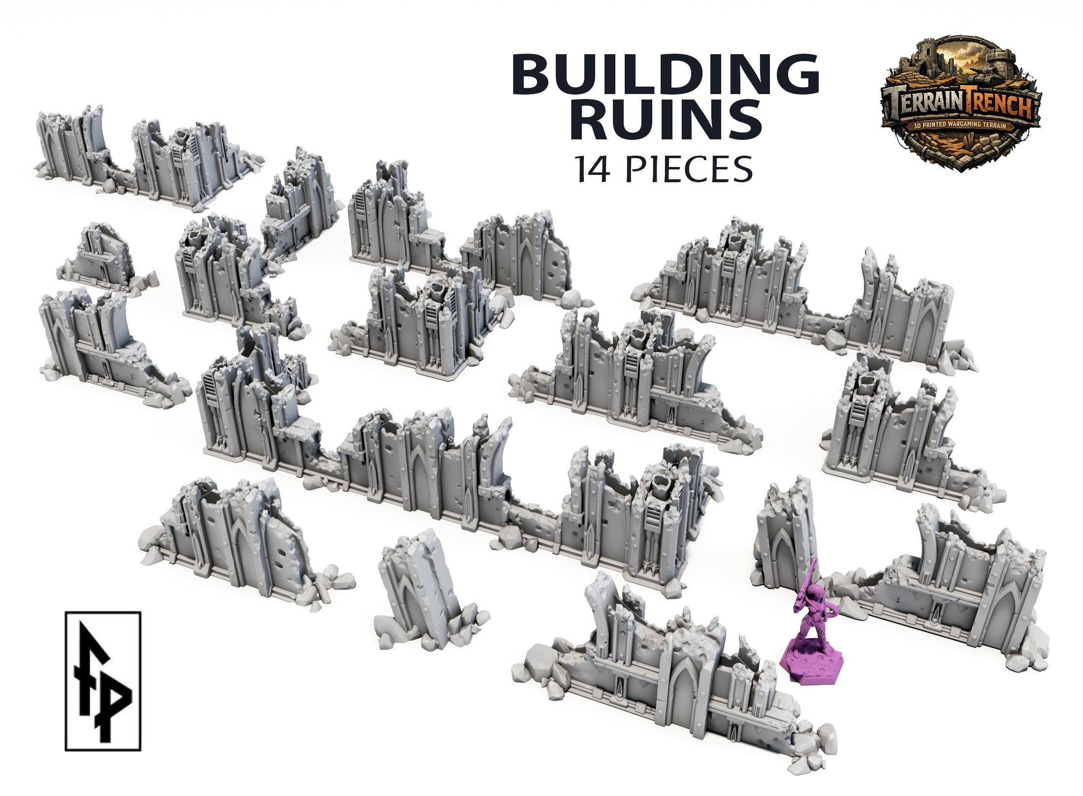 14x Building Ruins - Gothic Wargaming Scenery Terrain 28/32mm - Etsy