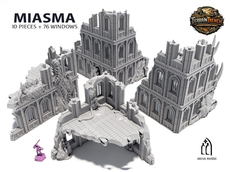 Miasma - Corner Ruins Wargaming Scenery Terrain 28/32mm - Etsy