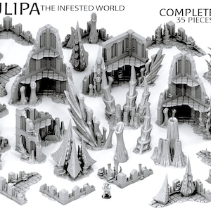 Infested World - Alien Scenery - Thematic Tabletop Terrain Set 28/32mm