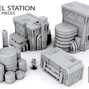 Fuel Station Sci fi Tech Buildings Scenery Terrain 28/32mm