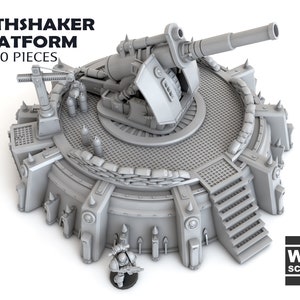 Earthshaker Platform Cannon - Scenery Terrain for War Games 28/32mm