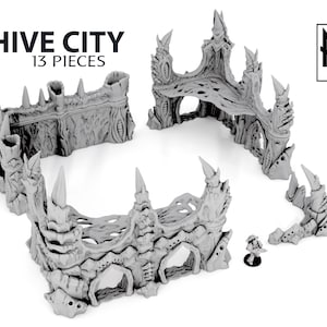 Hive City - Set A - Alien Scenery Terrain for War Games 28/32mm