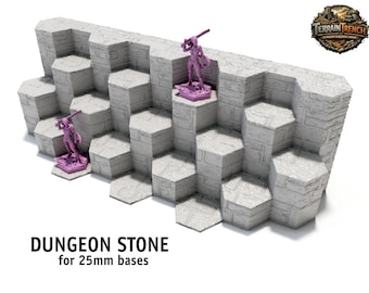 Thematic Miniature Displays for 25mm and 32mm bases - Hex Risers