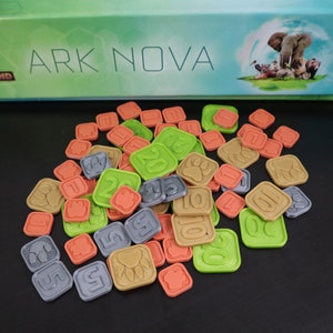 Ark Nova dollar-paw tokens