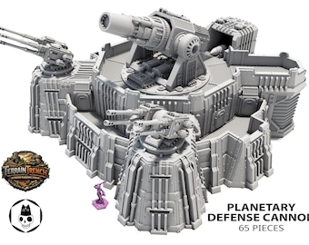 Large Planetary Defense Cannon - Sci fi Structure Scenery Terrain 28/32mm