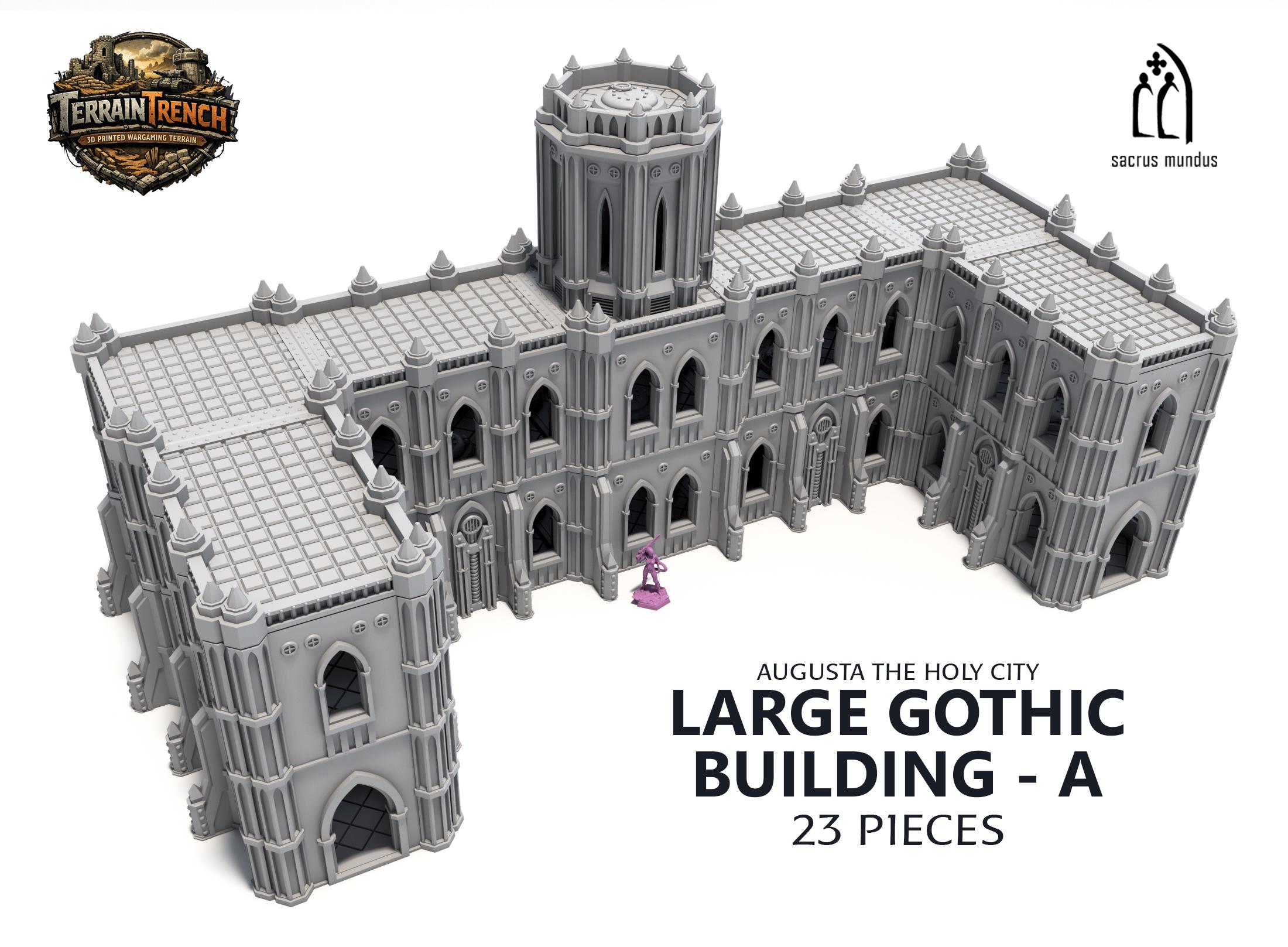 Large Gothic Building A - Scenery Terrain for War Games 28mm/32mm - Etsy