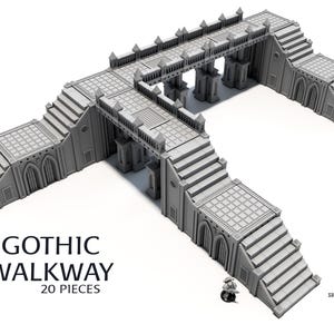 Gothic Walkway - Modular Scenery Terrain for War Games 28/32mm