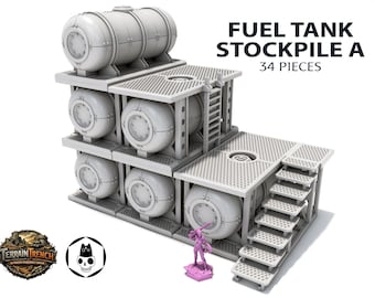 Depósito de combustible A - Terreno de escenografía de juego de guerra 28/32 mm