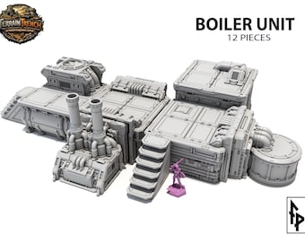 Boiler Unit Scenery Terrain for War Games 28mm/32mm