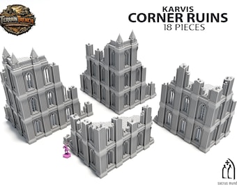 Karvis Corner Ruins - Wargaming Scenery Terrain 28/32mm