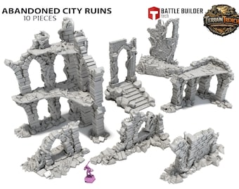 Abandoned City Ruins - Scifi/fantasy Scenery Terrain 28/32mm