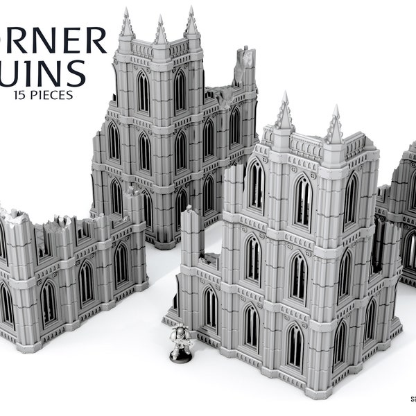 Corner Ruins - Emerita Wargaming Scenery Terrain 28/32mm