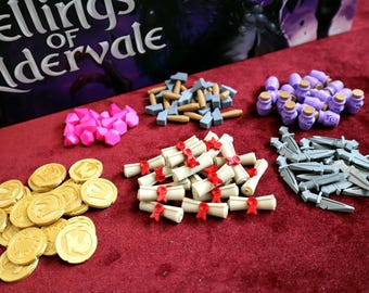 Fichas de recursos mejoradas impresas en 3D de las viviendas de Eldervale
