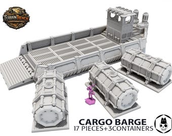 Cargo Barge - Ship for war games 28mm/32mm