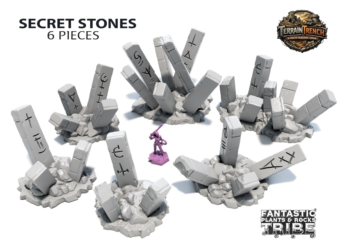 Secret Stones - Fantasy Scenery Terrain for War Games 28mm/32mm - Etsy