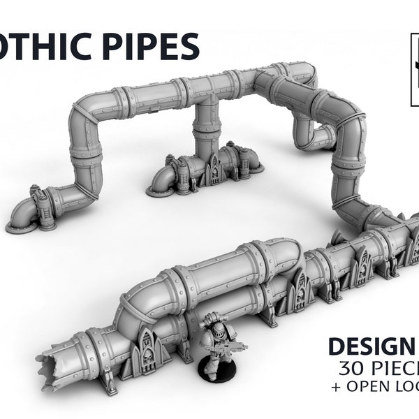 Gothic Pipes - Scenery Terrain for war games 28mm/32mm