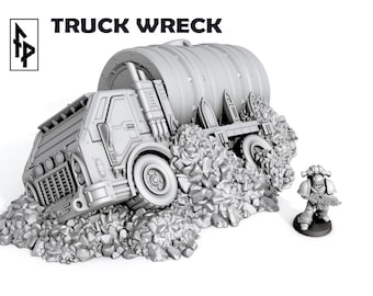 Truck Wreck - Scenery Terrain for War Games 28/32mm