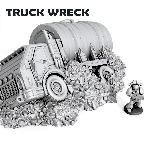 Truck Wreck - Scenery Terrain for War Games 28/32mm
