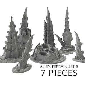 Sci- Fi Alien Scenery Terrain  SET B for War Games 28mm/32mm