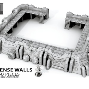 Defense Walls - Modular Scenery Terrain for War Games 28mm/32mm