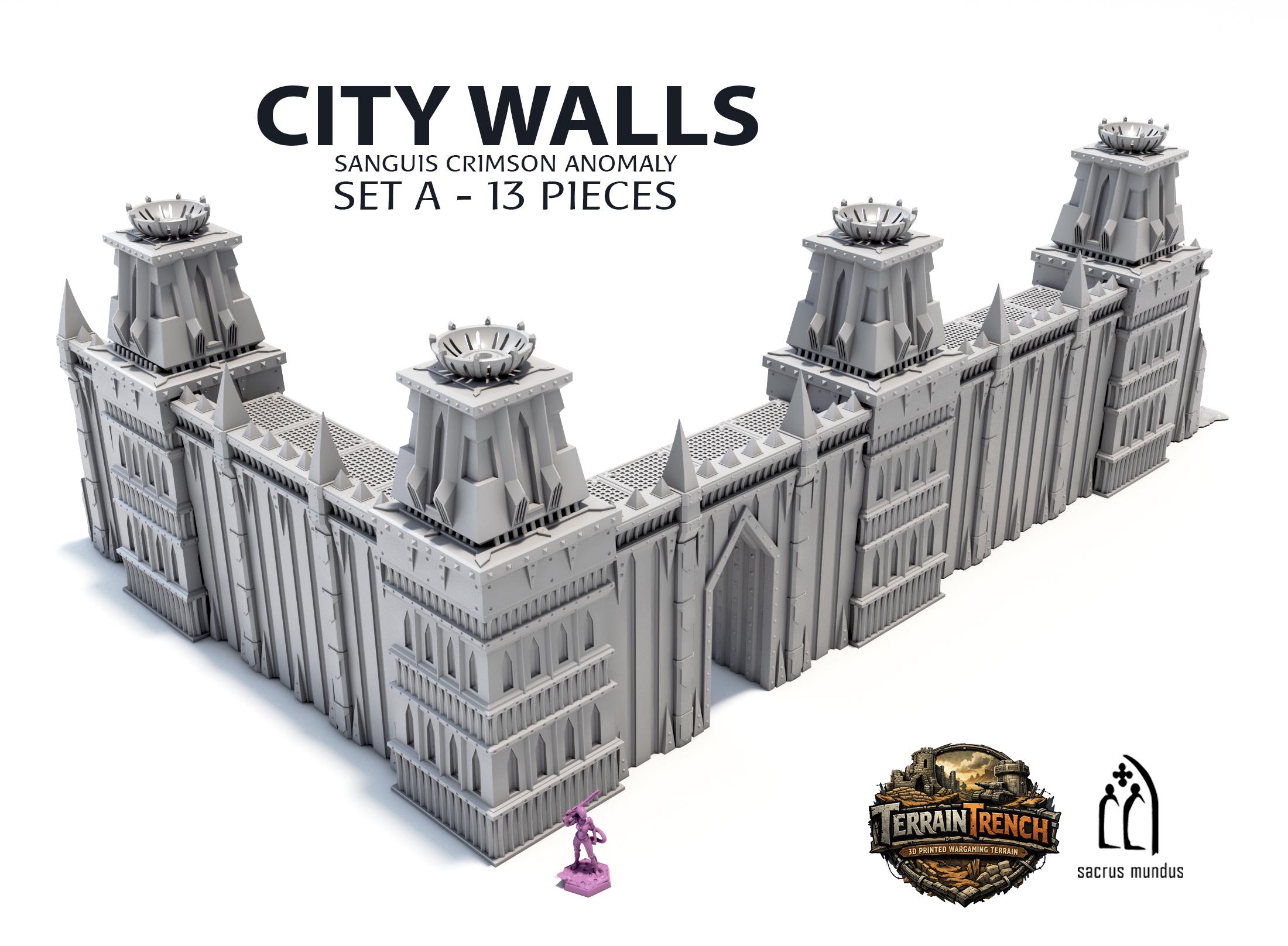 City Walls - SET A - Modular Scenery Terrain for War Games 28/32mm - Etsy