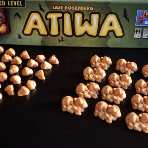 Gold Nuggets und Startspieler Marker passend für Atiwa