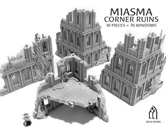 Miasma - Corner Ruins Wargaming Scenery Terrain 28/32mm