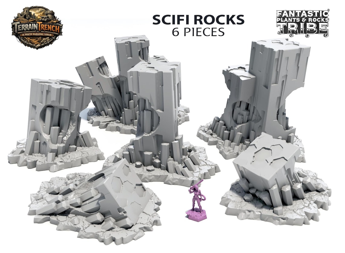 Scifi Rocks Alien Scenery Terrain for War Games 28mm/32mm - Etsy