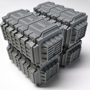 Sci Fi Containers Crates 4x - Wargame Terrain 28/32mm