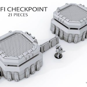 Sci Fi Checkpoint Landschaftsgelände für Kriegsspiele 28 mm/32 mm