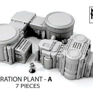 Filtration Plant A - Sci fi Tech Buildings Scenery Terrain 28/32mm