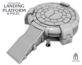 Sci-Fi Landing Platform Scenery Terrain for War Games 28mm/32mm