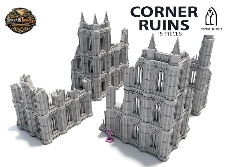 Corner Ruins - Emerita Wargaming Scenery Terrain 28/32mm - Etsy