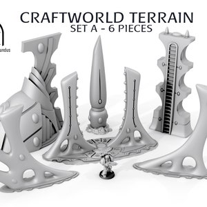 Craftworld Scenery Terrain - SET A for War Games 28mm/32mm