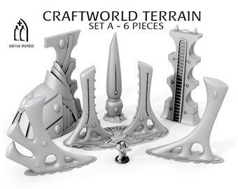 Terreno escénico Craftworld - SET A para juegos de guerra 28 mm/32 mm