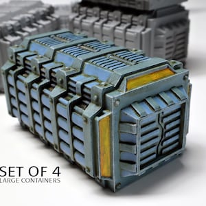 Sci Fi Containers Crates 4x - Wargame Terrain 28/32mm