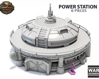 Central eléctrica - Conjunto de terreno de ciencia ficción para juegos de guerra de 28 mm/32 mm