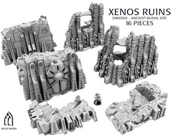 Ruines de Xenos - Paysage pour jeux de guerre 28/32 mm