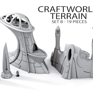 Craftworld Scenery Terrain - SET B for War Games 28mm/32mm