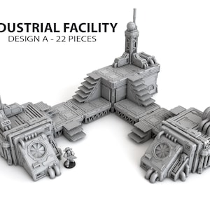 Industrial Facility A - Modular Sci-fi Tech Scenery Terrain 28/32mm
