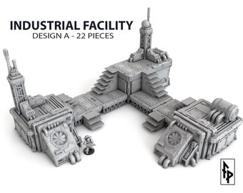 Industrial Facility A - Modular Sci-fi Tech Scenery Terrain 28/32mm