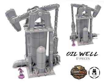 Pozo de petróleo - Terreno de escenario para juegos de guerra de 28 mm/32 mm