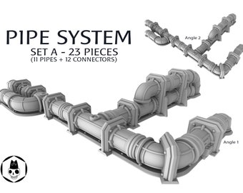 Système de canalisations de science-fiction modulaire - Paysages pour jeux de guerre 28 mm/32 mm