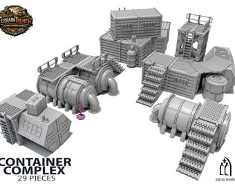 Container Complex - Scenery Terrain for War Games 28/32mm