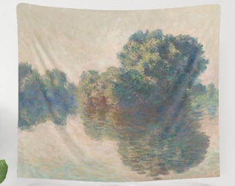 Tapeçaria de Monet, Arte de Claude Monet, Presente Monet, Tapeçaria de Arte, Tapeçaria Vintage, Tapeçaria da Natureza, Tapeçaria de Árvores, Arte de Parede Monet, Decoração Monet