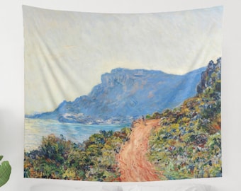Tapeçaria de Monet, Tapeçaria de Paisagem, Pintura de Praia, Pintura de Montanha, Pintura Francesa, Pintura do Oceano, Arte Impressionista, Tapeçaria Artística