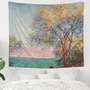 Monet Tapestry, Claude Monet Art, Monet Gift, Art Tapestry, Vintage Tapestry, Nature Tapestry, Tree Tapestry, Dorm Tapestry, Monet Decor