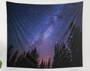 Space Tapestry, Astrophotography, Galaxy Tapestry, Milky Way Tapestry, Purple Tapestry, Nature Tapestry, Dorm, Tapestry, Space Wall Art